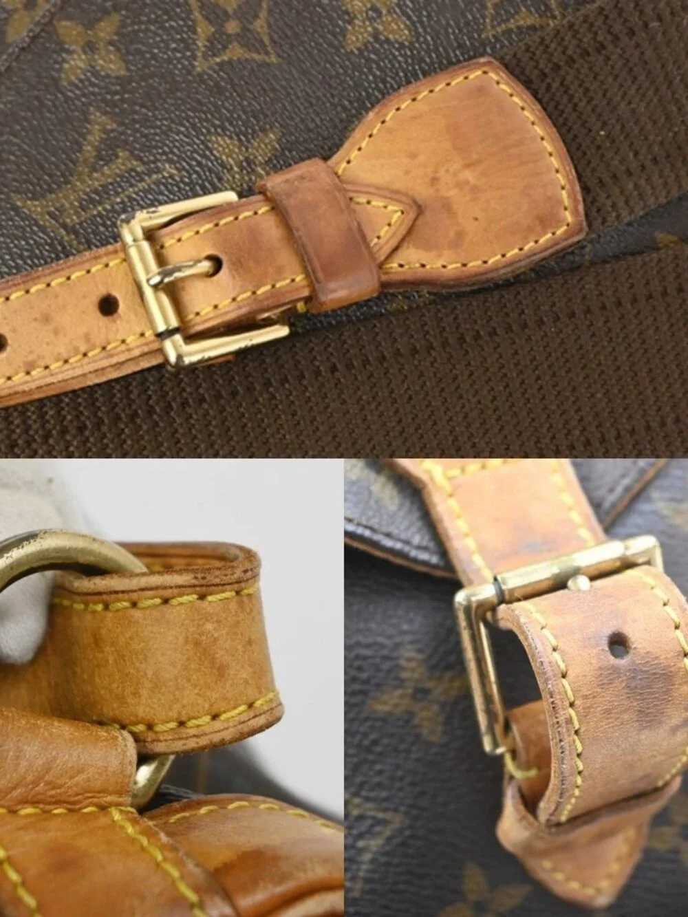 LOUIS VUITTON Montsouris GM Backpack Bag Monogram Leather Brown M51135 72KD487